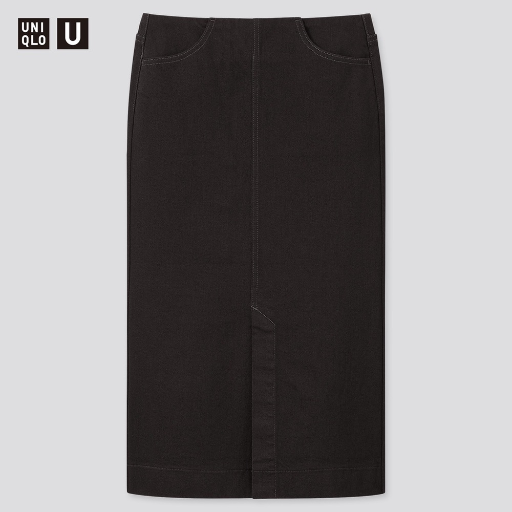 UNIQLO Women U Denim Midi Skirt